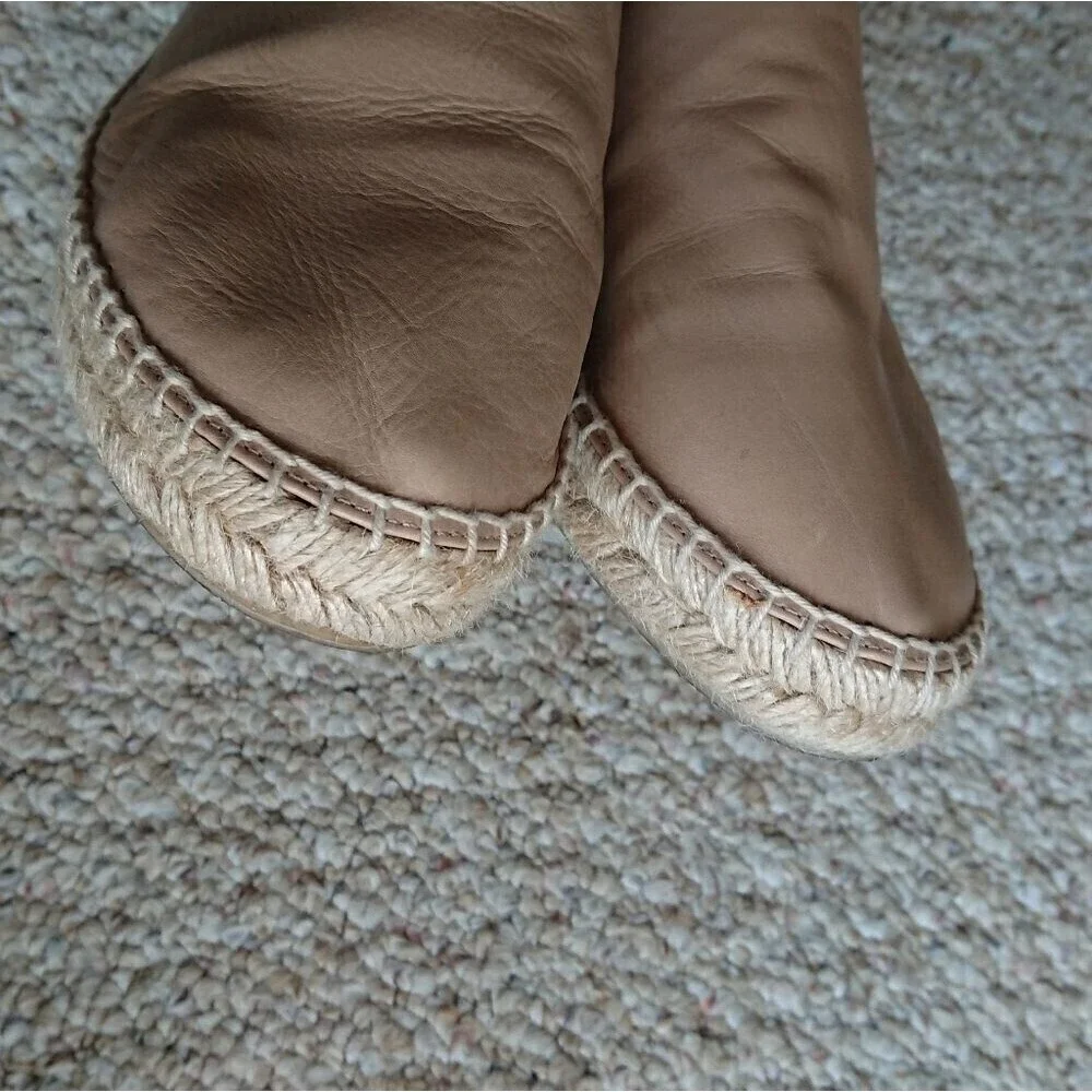 Vince Women's Rachael Leather Espadrille Flats size 8